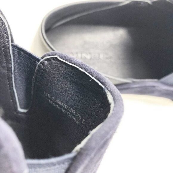 VINCE Garvey Blue Slip-On Suede & Leather Sneakers  - Picture 8 of 10